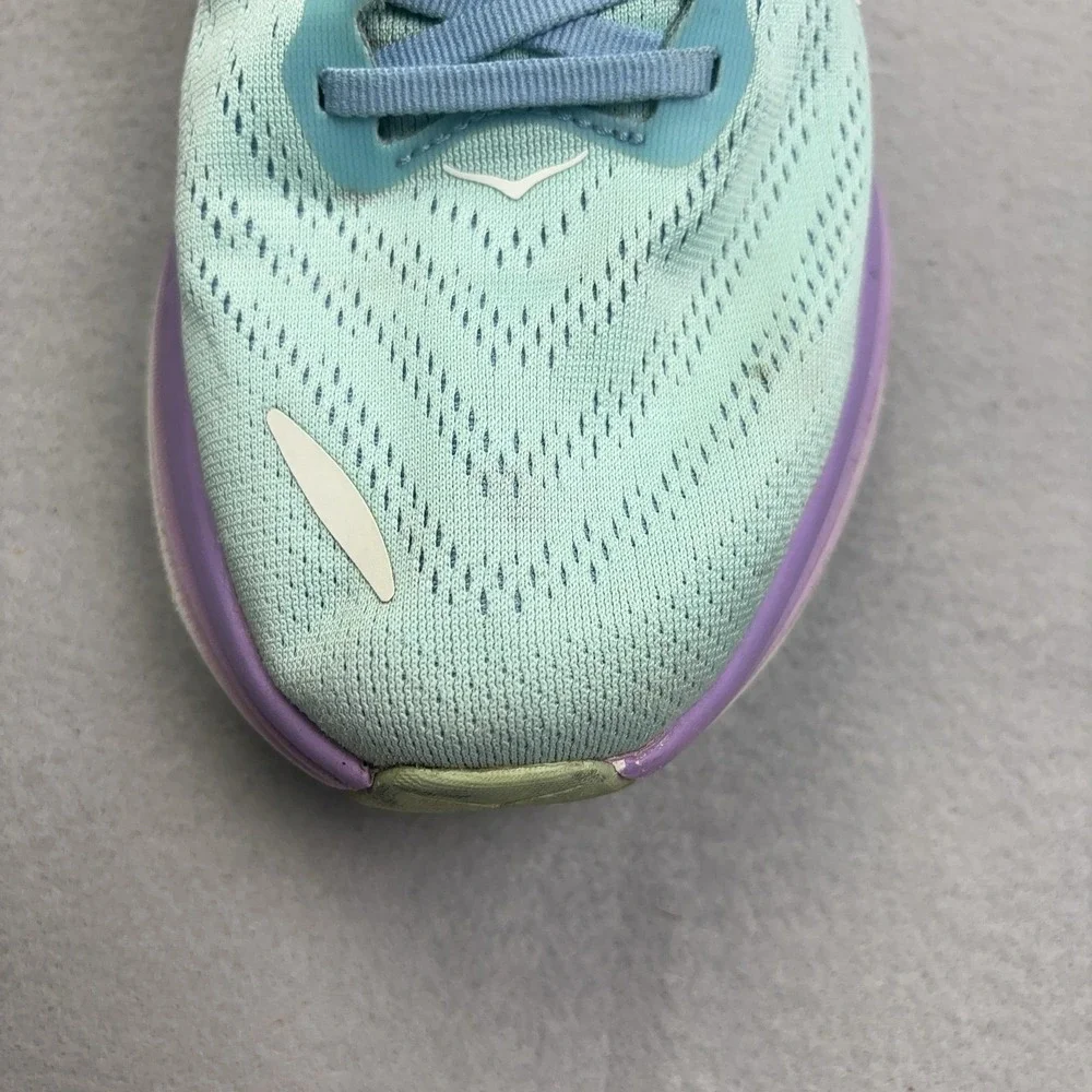 Hoka One One Bondi 8 Shoes Womens Size 10.5 Blue Running Sneakers Mesh Athletic
